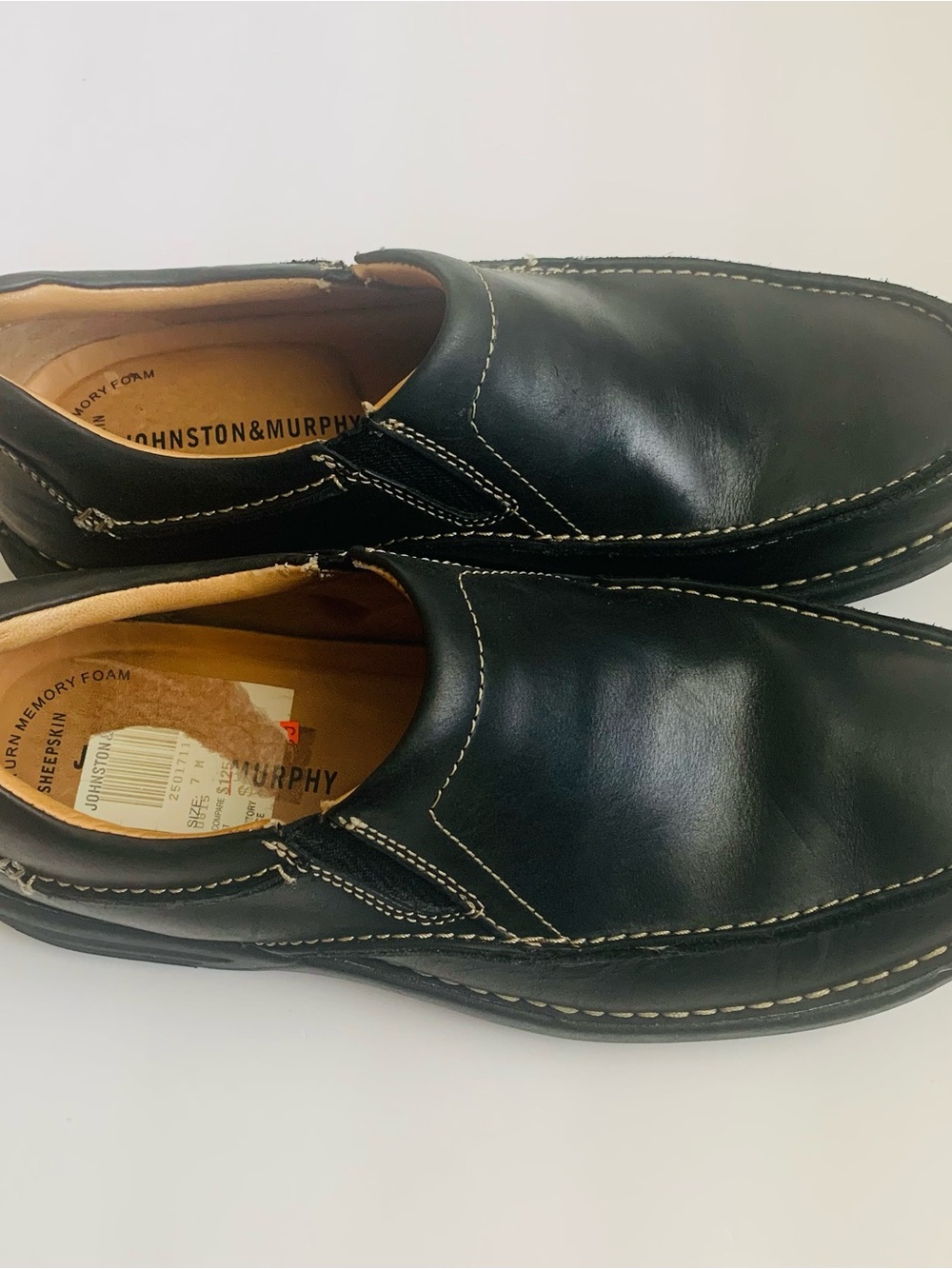 Johnston & Murphy Men’s Leather Slip On Loafers W/Memory Foam Size: 7M